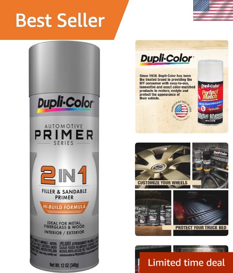 12 oz. Lacquer-Based 2-in-1 Filler & Sandable Primer – Low Odor Spray Paint