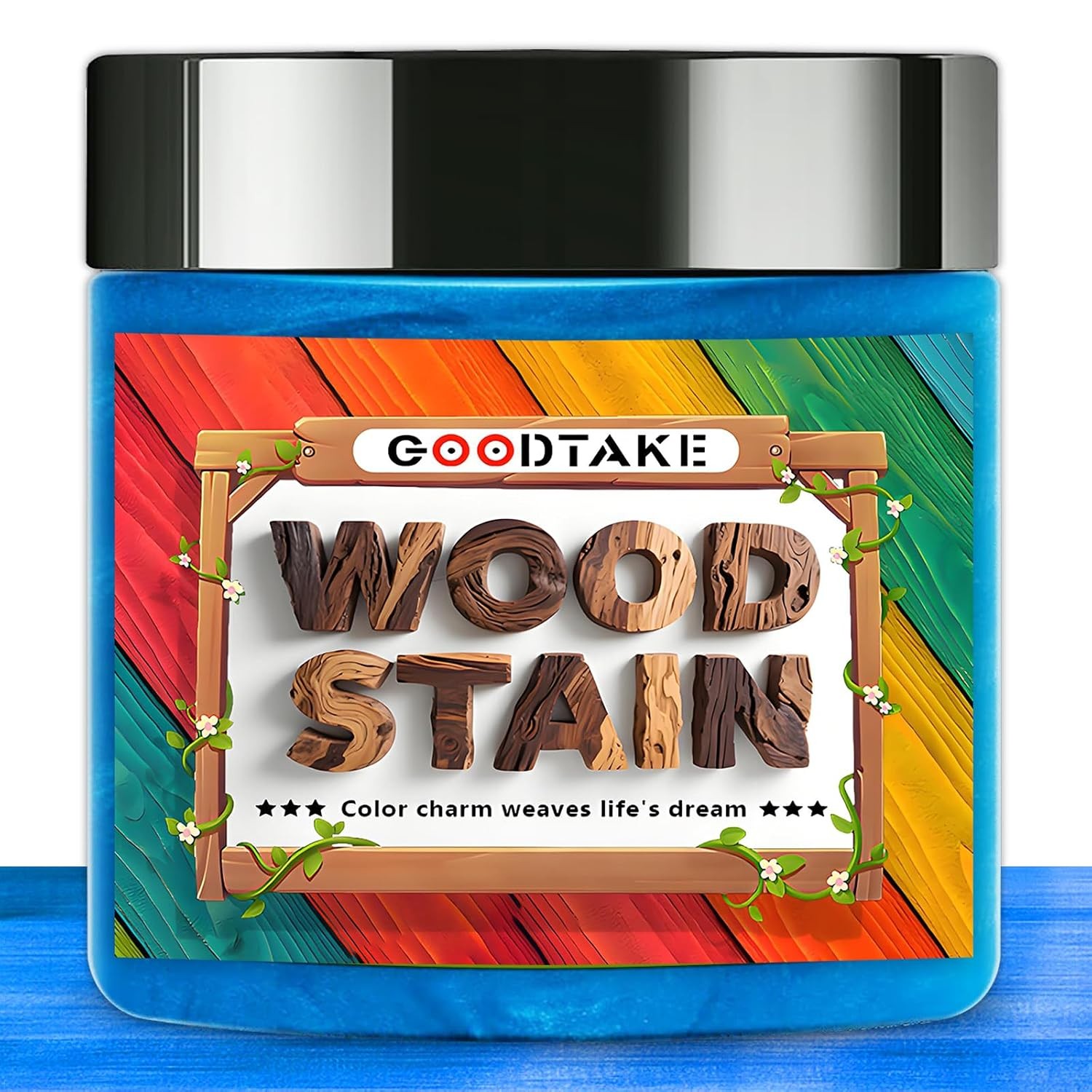 Blue Wood Stain Powder 2 Ounce Wood Dye Stain Colorant Wood Finish Stain Kit