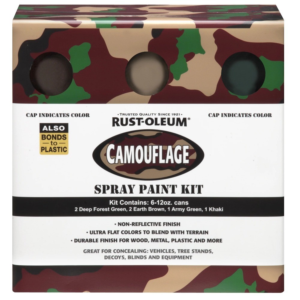 Deep Forest Green, Rust-Oleum Camouflage 2X Ultra Cover Flat Spray Paint-279175