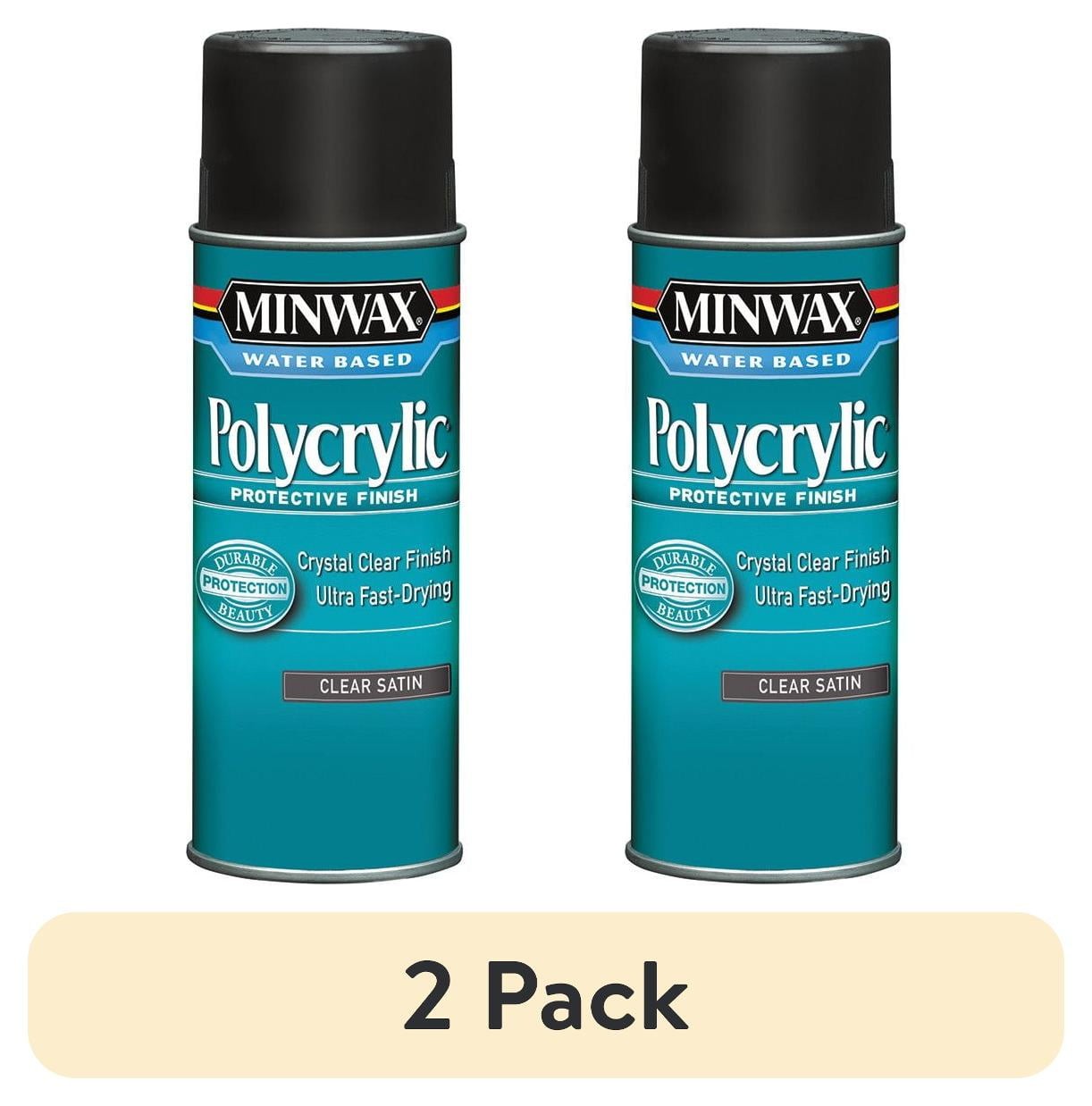 (2 pack) Polycrylic Protective Finish, Clear Satin, Clear, 11.5 oz