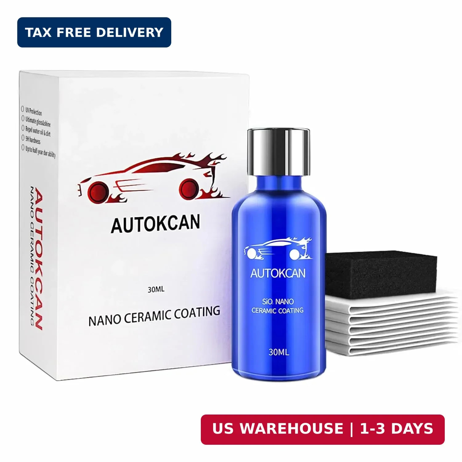 9H Nano Ceramic Coating for Cars, Anti-Scratch High Gloss Ceramic Coating Kit fo