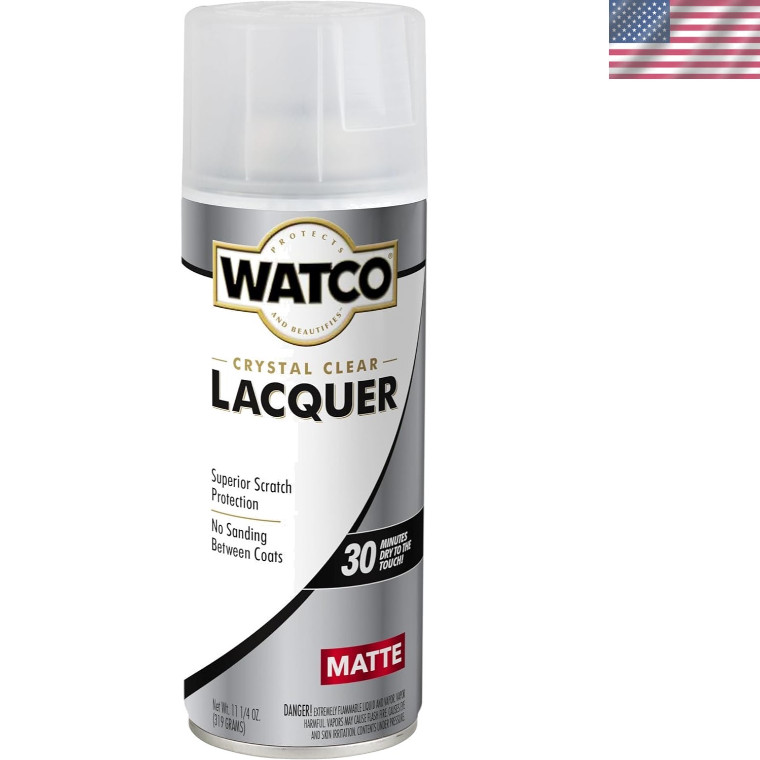 330122 Lacquer Clear Wood Finish Spray – 11.25 oz – Durable Matte Protection