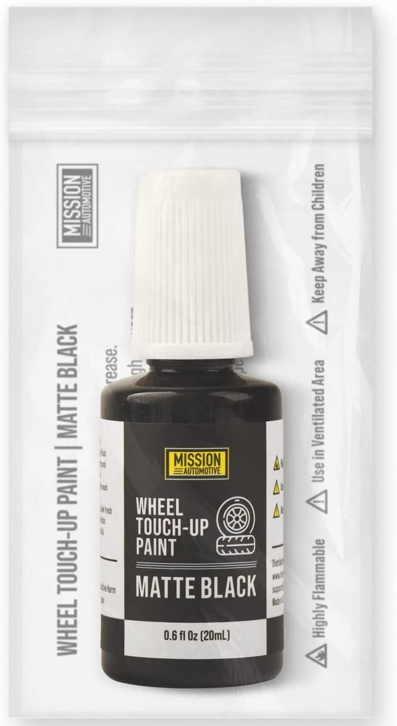 Matte Black Rim Touch-Up Paint – Small Resealable Bottle Compatible with Tesl…