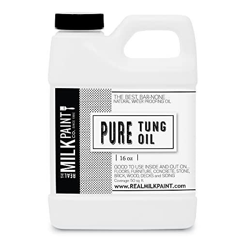 Pure Tung Oil for Wood Finishing – Food Grade, Waterproof, 16 oz – Ideal for Cut