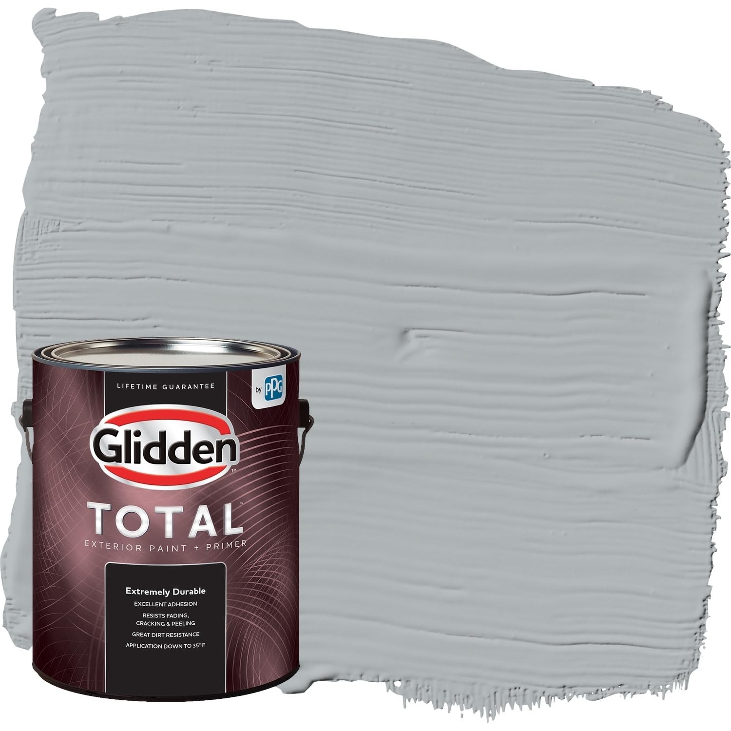 Glidden Total 1 Gal. Stargazer/Gray Semi-Gloss Exterior Paint Premiumr