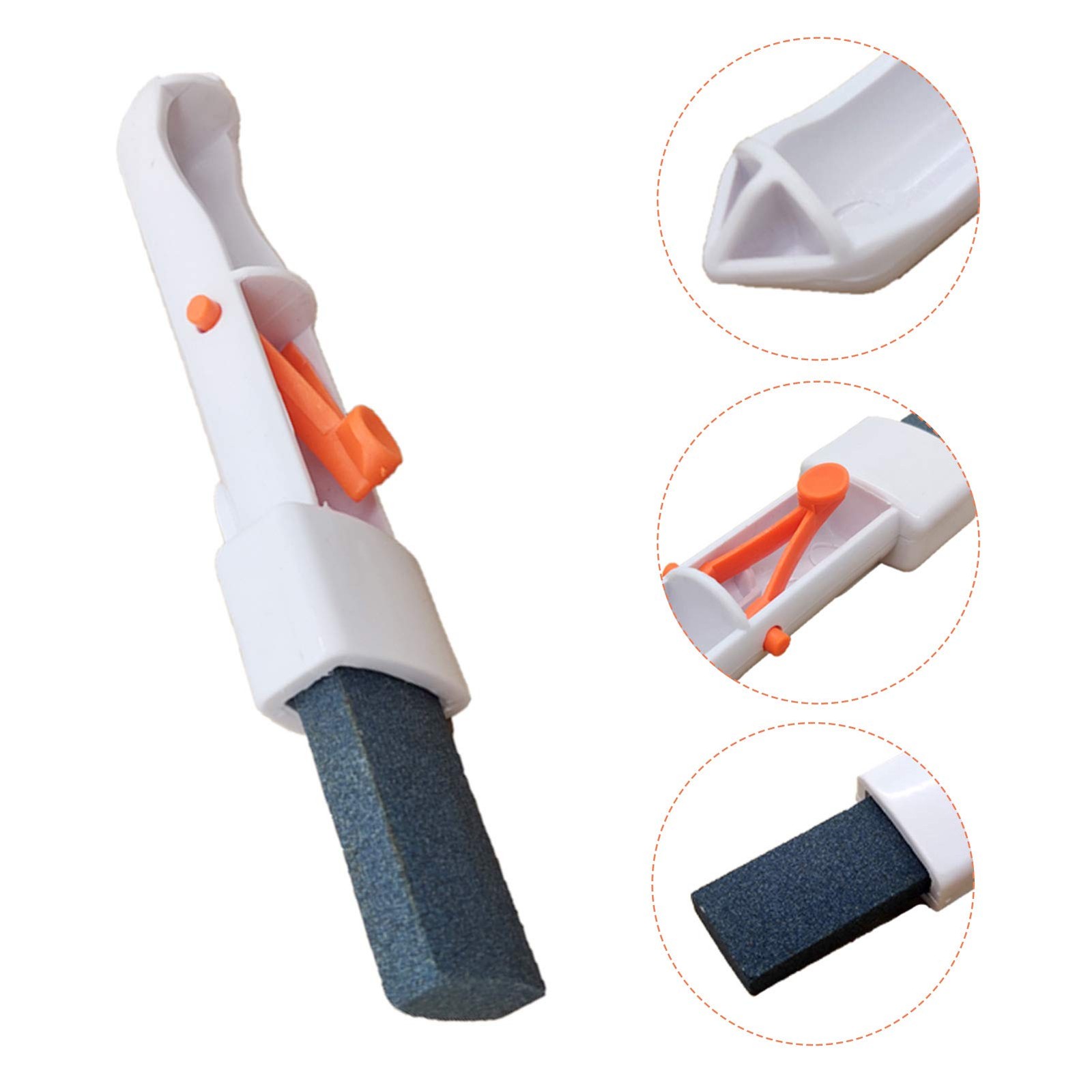 3 Pack Pool Pumice Stone Tile Cleaning Sticks with Built In White Handle