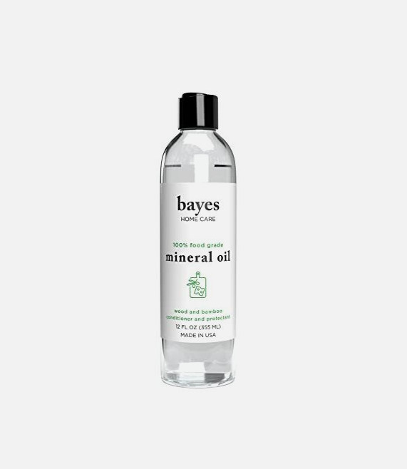 Bayes Mineral Oil – 12oz Food Grade Mineral Oil for Cutting Board Pack of 1