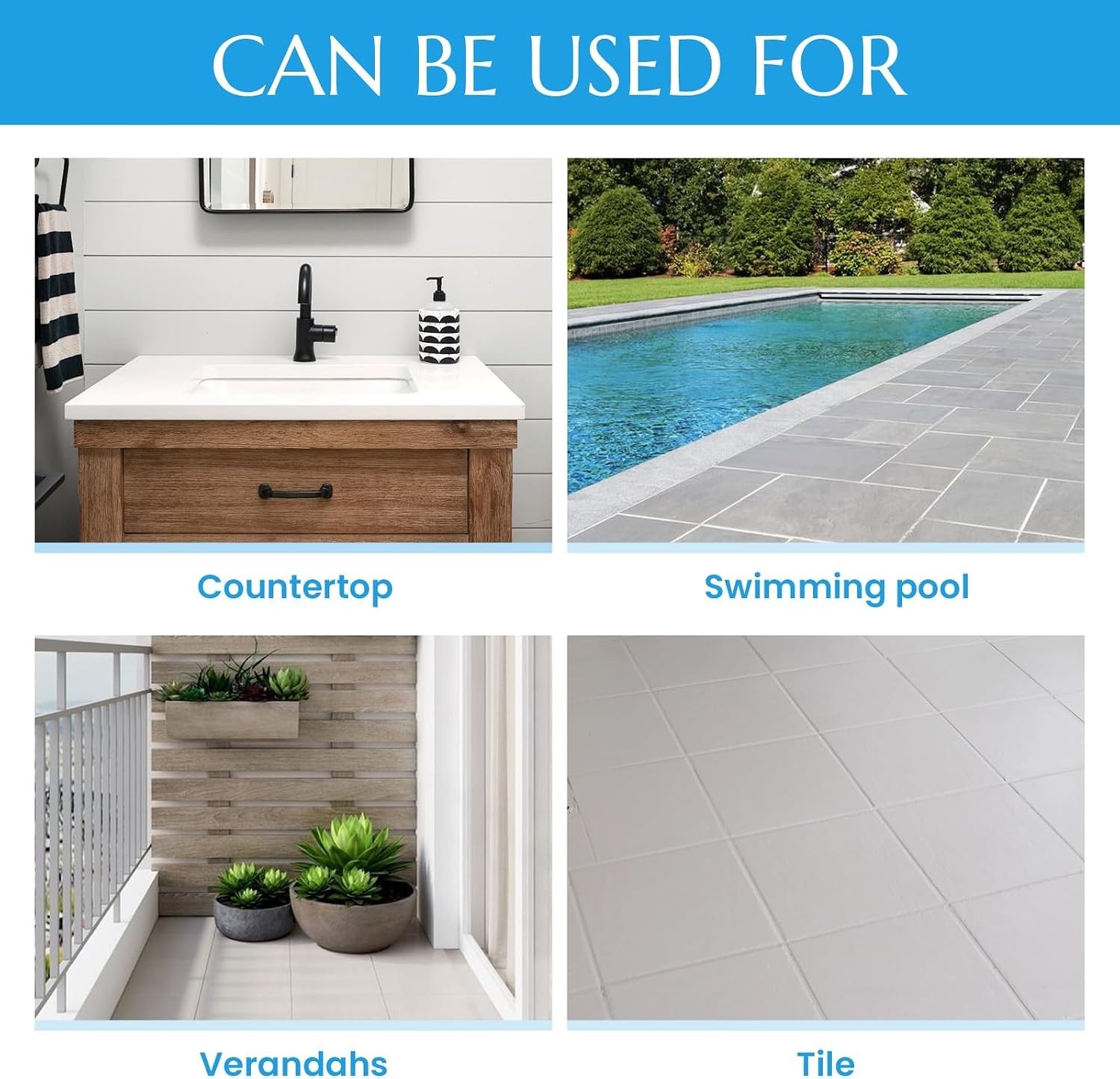 DWIL Tub and Tile Refinishing Kit with Tools – Light Grey 1 kg (33oz)