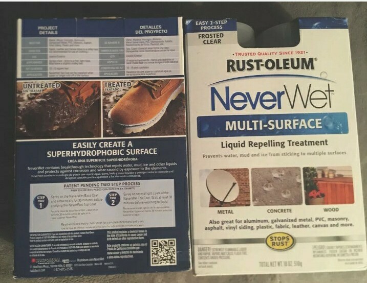 2 kits RustOleum NeverWet Multi-Surface liquid repelling treatment NeverWet 18oz