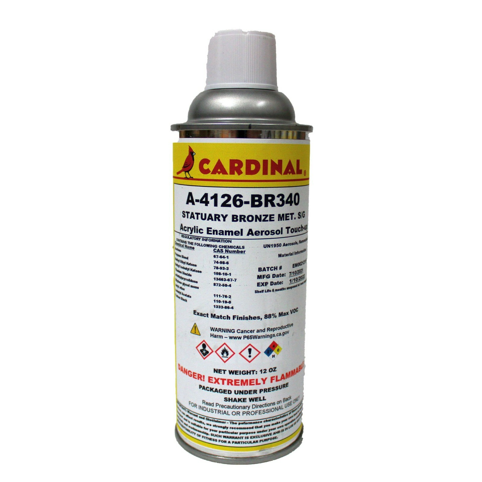 A-4126-BR340: Statuary Bronze Metallic S/G Powder Coating Touch-Up Spray Paint