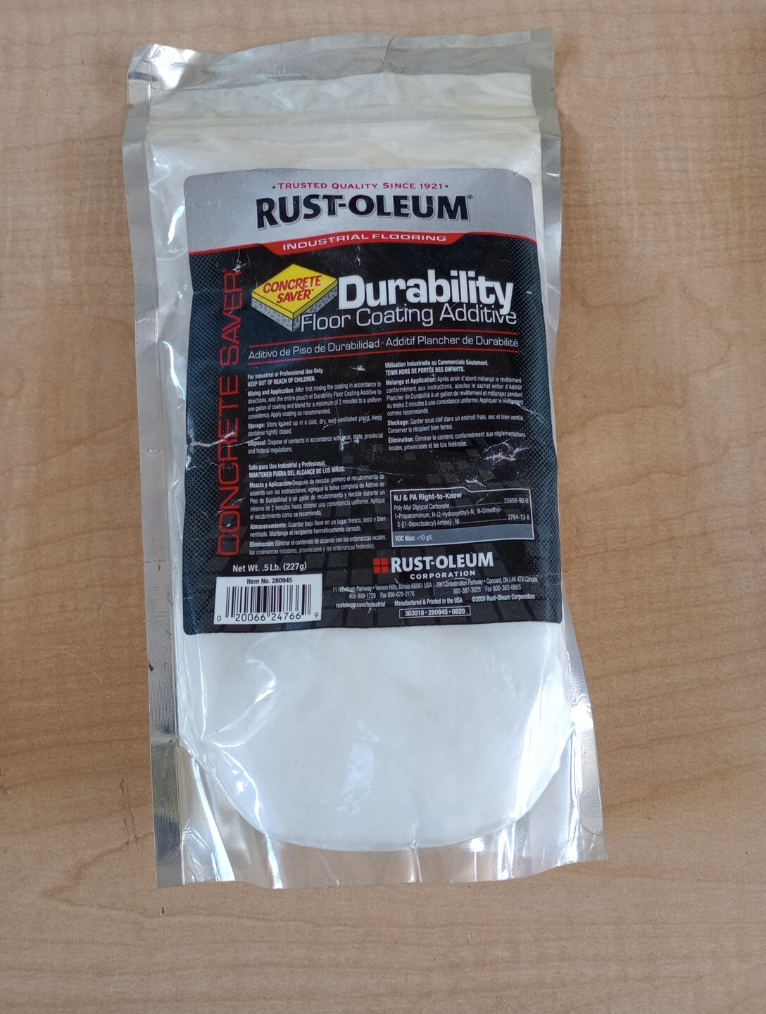 Pack Rust-Oleum Durability Floor Coating Additive White 0.5 lb 280945