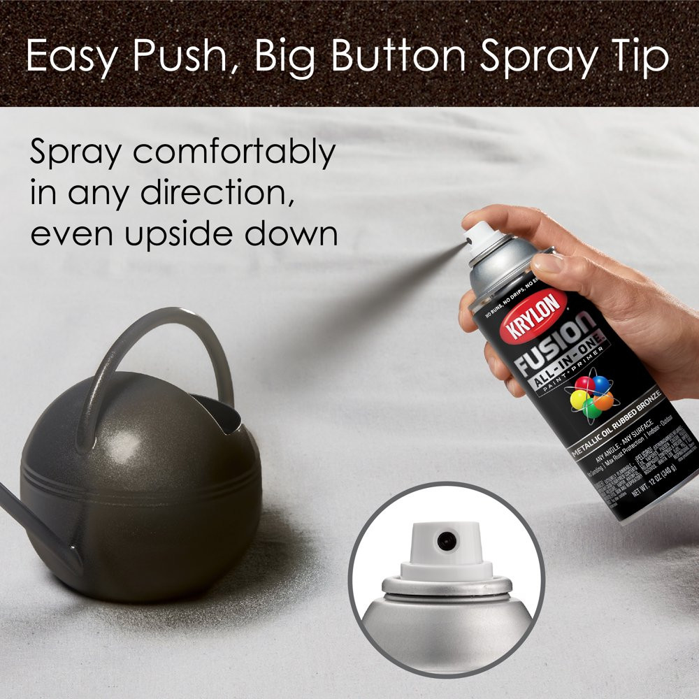 All Surfaces Rust Protection Metallic Oil Rubbed Bronze Spray Paint In/Outdoor