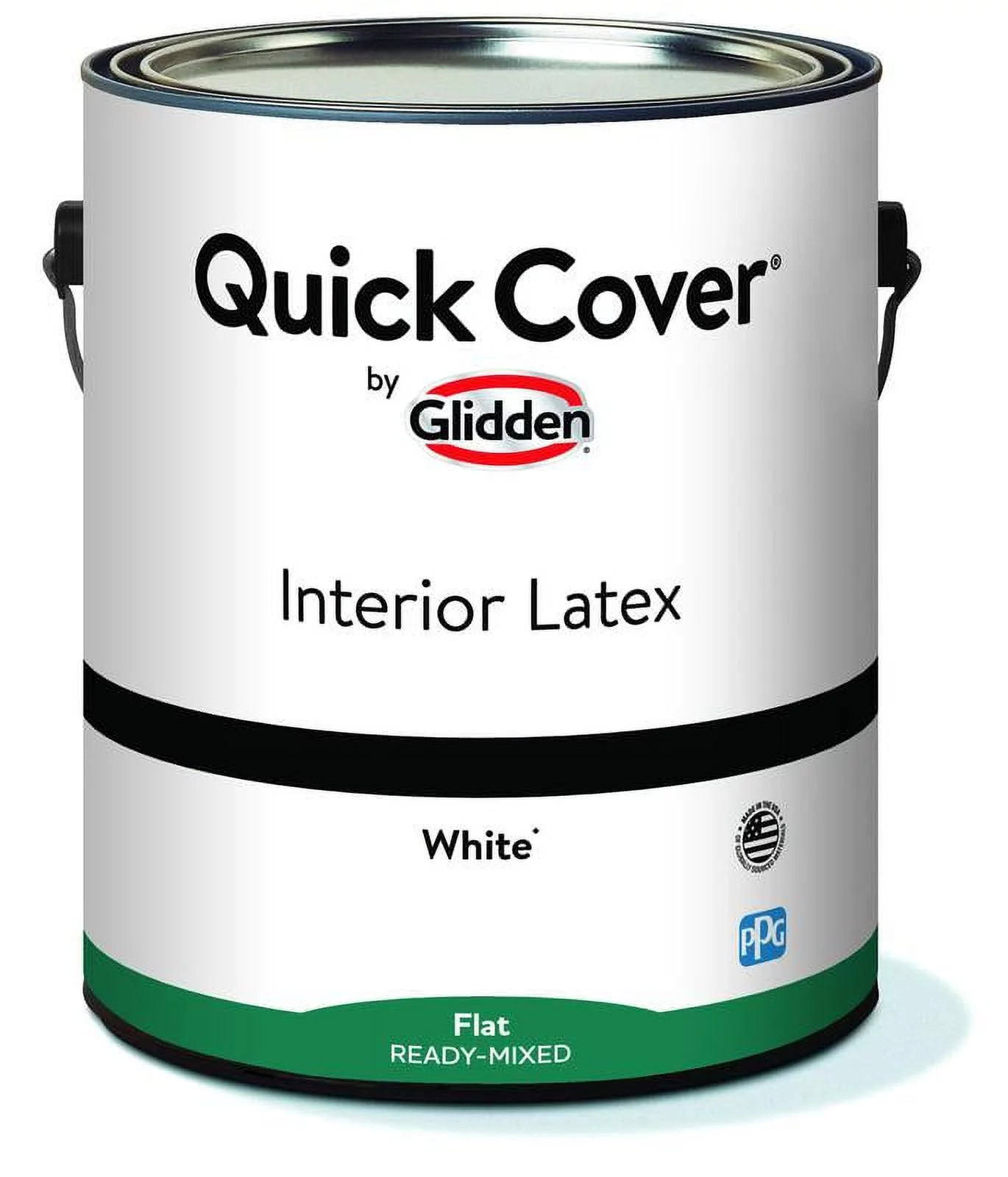 Quick Cover Interior Latex Paint Flat, White, 1 Gallon – Free Shipping