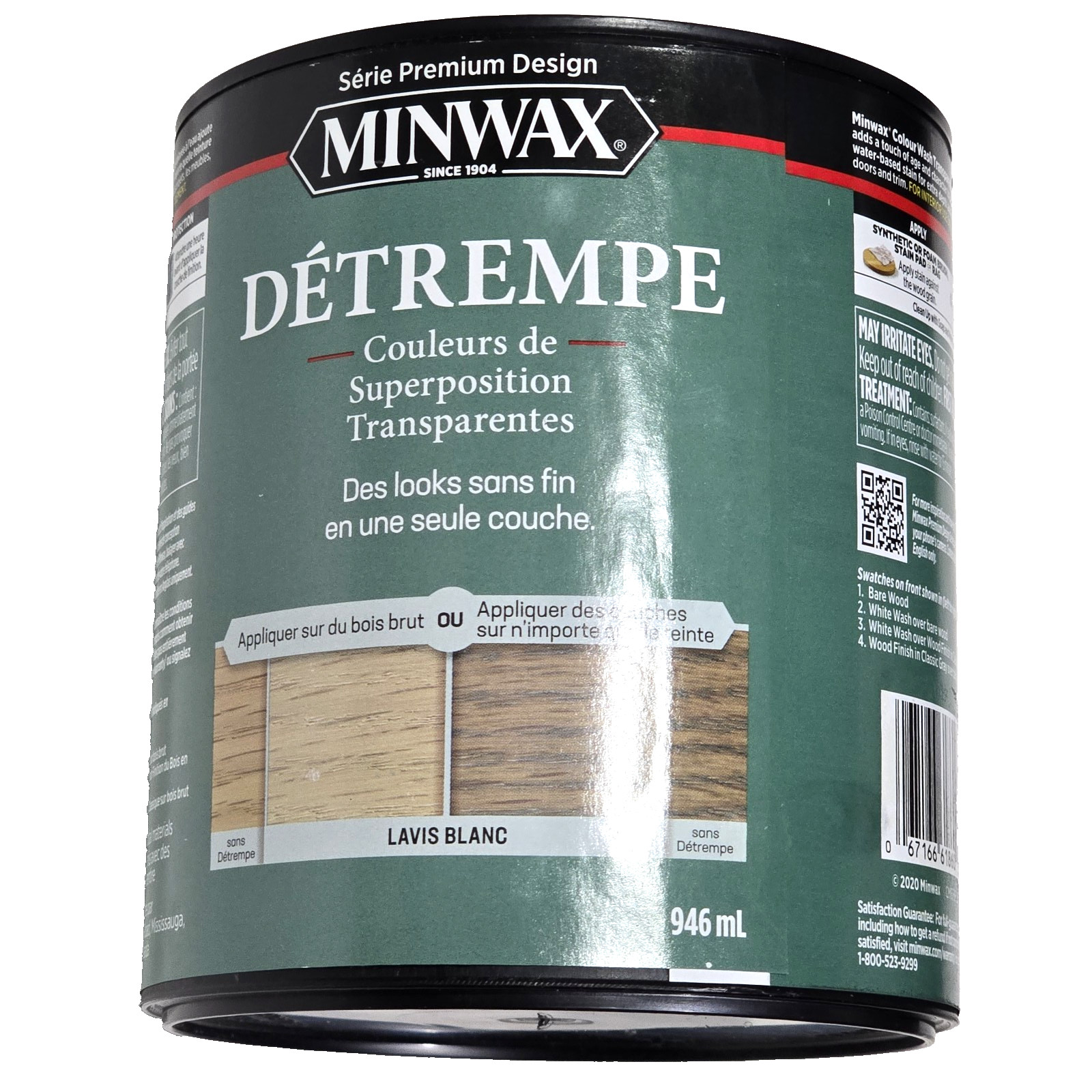 Minwax Colour Wash Transparent Layering White Wash Quart Premium Design Series