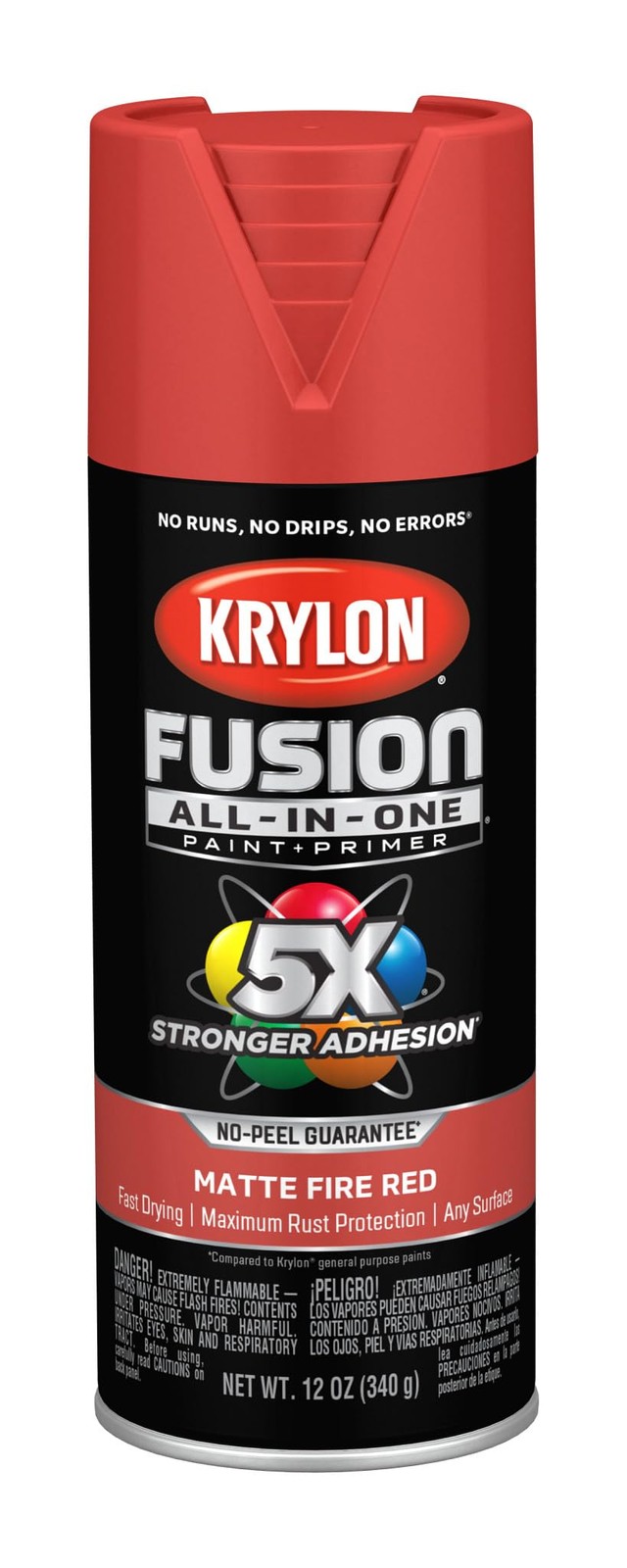 Krylon Fusion All-In-One 12 Oz. Matte Spray Paint, Fire Red – 1 Each