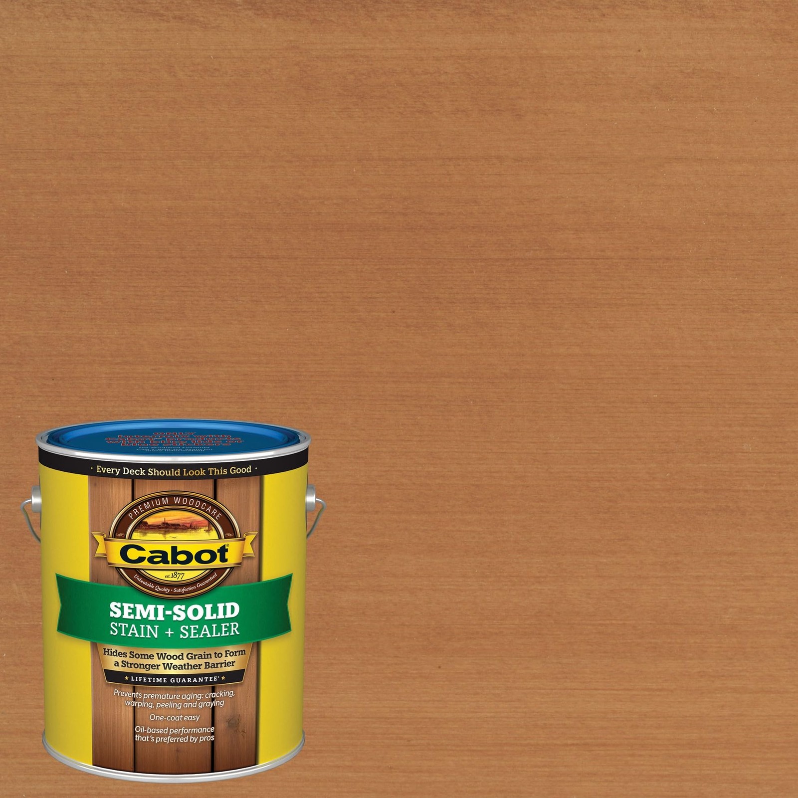 Cabot 140.0017417.007 Semi-Solid Deck & Siding Low VOC Exterior Stain, Gallon, R