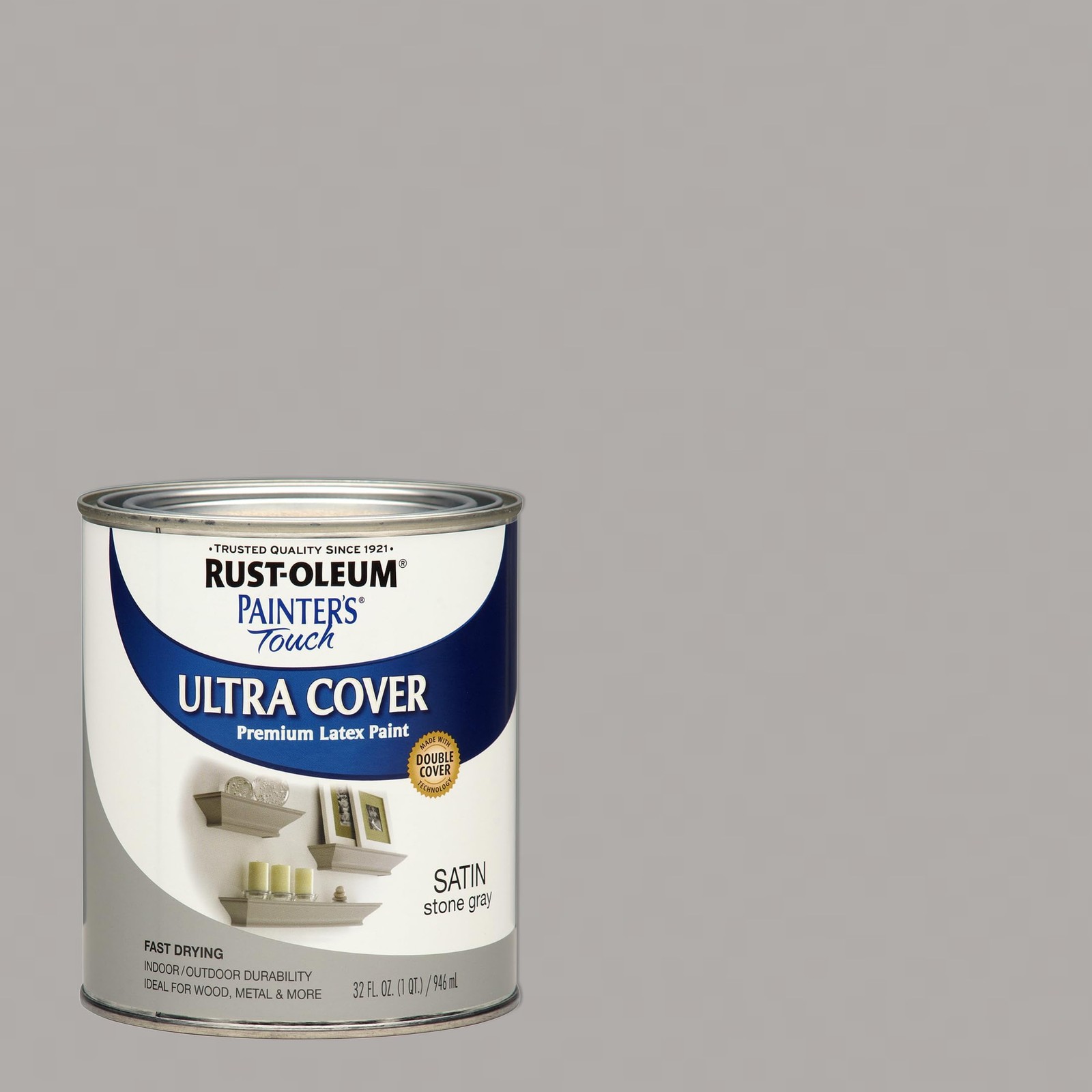 Rust-Oleum 267335 Painter’s Touch 32 Fl Oz (Pack of 1), Satin Stone Gray