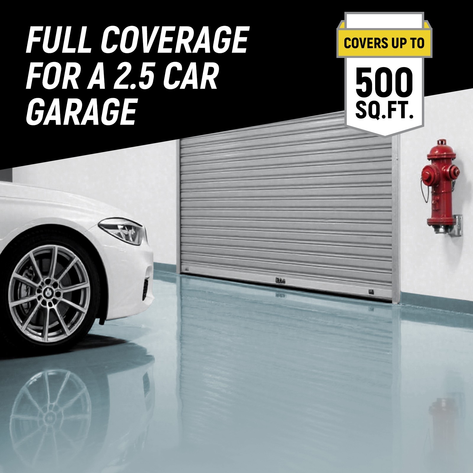 10Gal Acrylic Floor Concrete Paint, Indoor Outdoor Garage Floor Driveway Coating