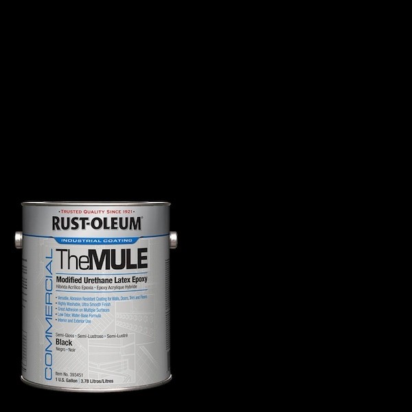 Rust-Oleum 393451 Epoxy Coating, Black, Semi-Gloss
