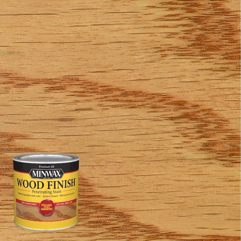 Quick-Drying Colonial Maple Wood Finish, Deep Penetrating Oil Stain – 8 Oz Can