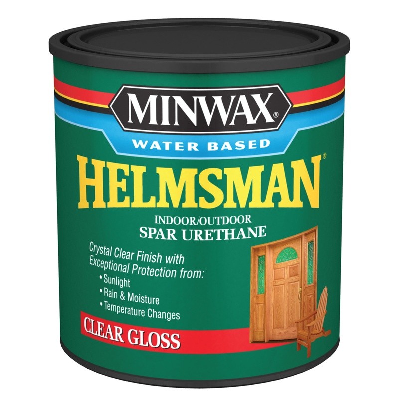 Water Based Spar Urethane Indoor Outdoor Wood Finish Clear Gloss Sealant 1 Quart