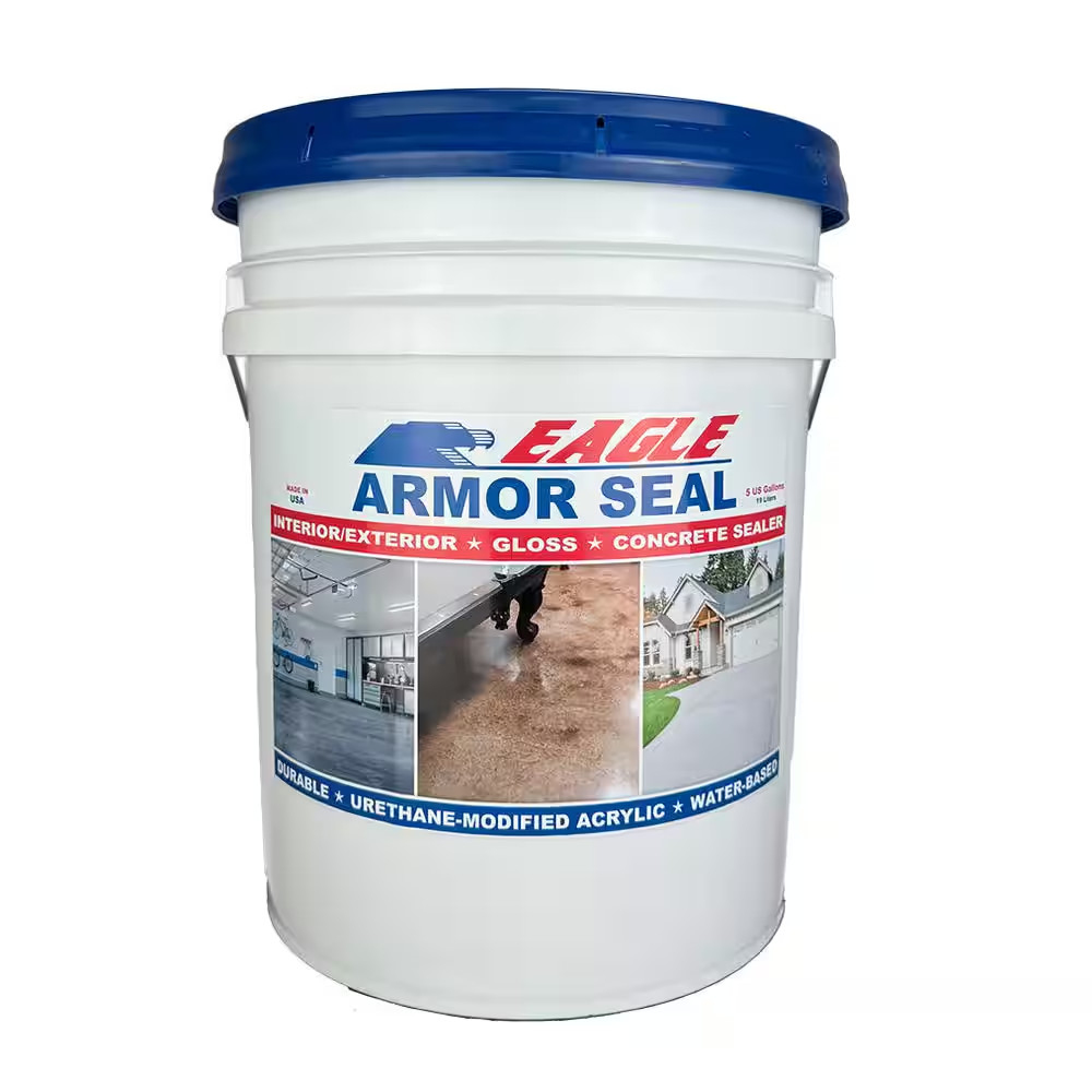 5 Gal. Armor Seal Urethane Modified Acrylic Glossy Durable Water-Based Clear Con