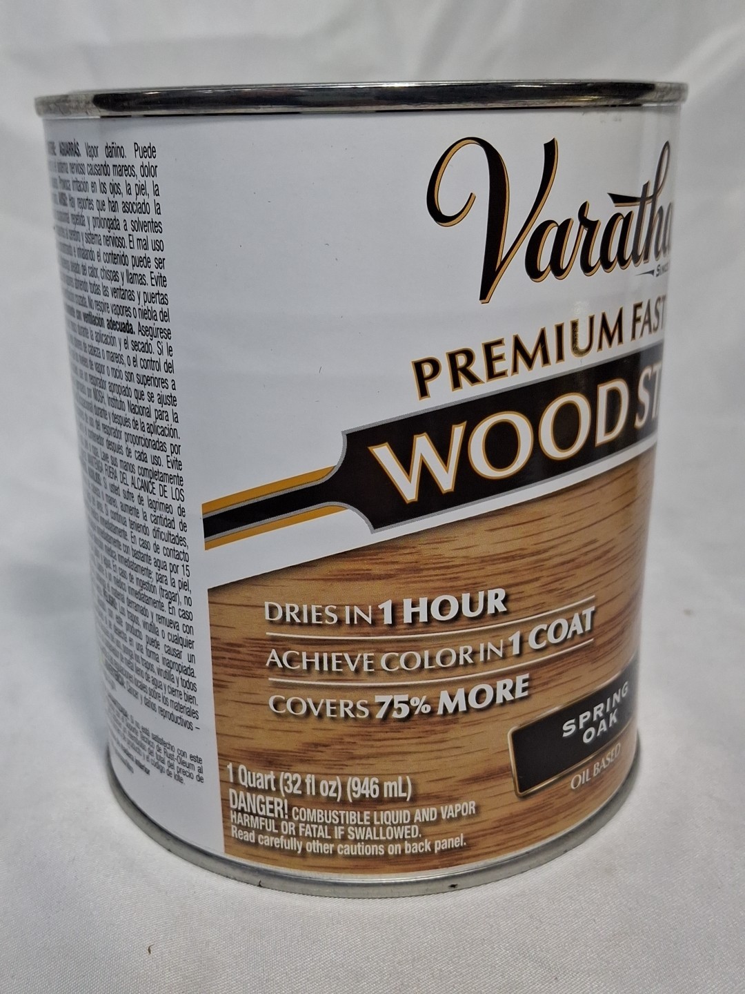Varathane 262004 Spring Oak Premium Oil-Based Wood Stain, 1 Quart / 32 fl oz