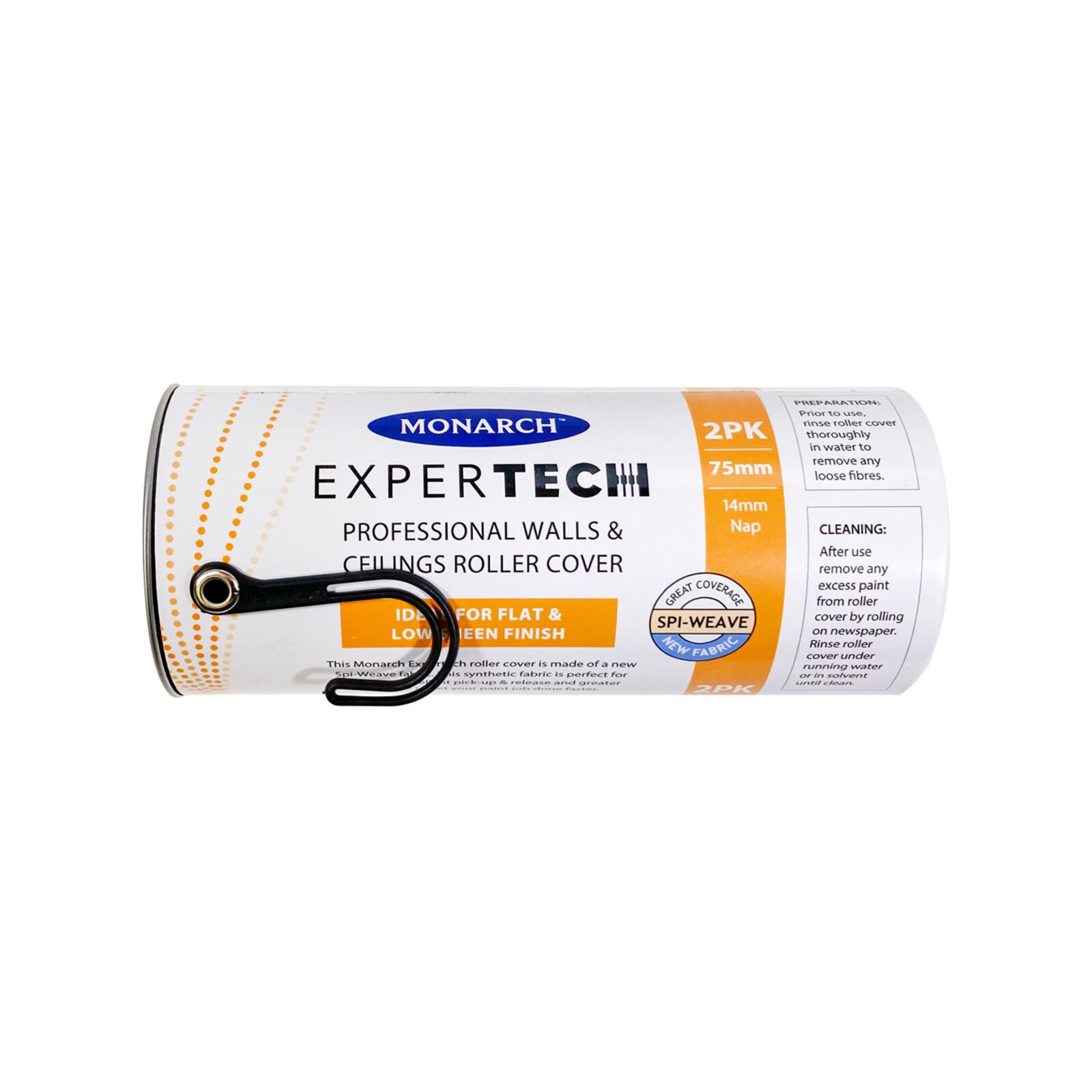 Monarch Expertech 75mm Walls And Ceilings Spi-Weave Roller Cover – 2 Pack