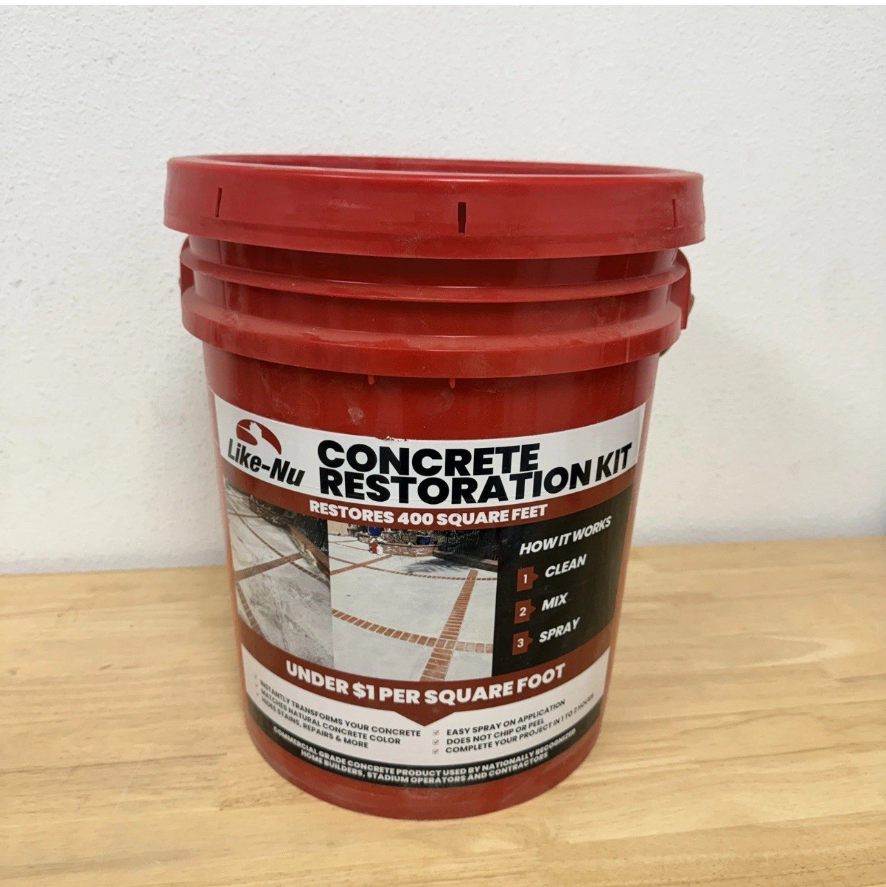 Like-Nu 400 sq. ft. Spray On Concrete Mix/Resurfacer Same Day Shipping
