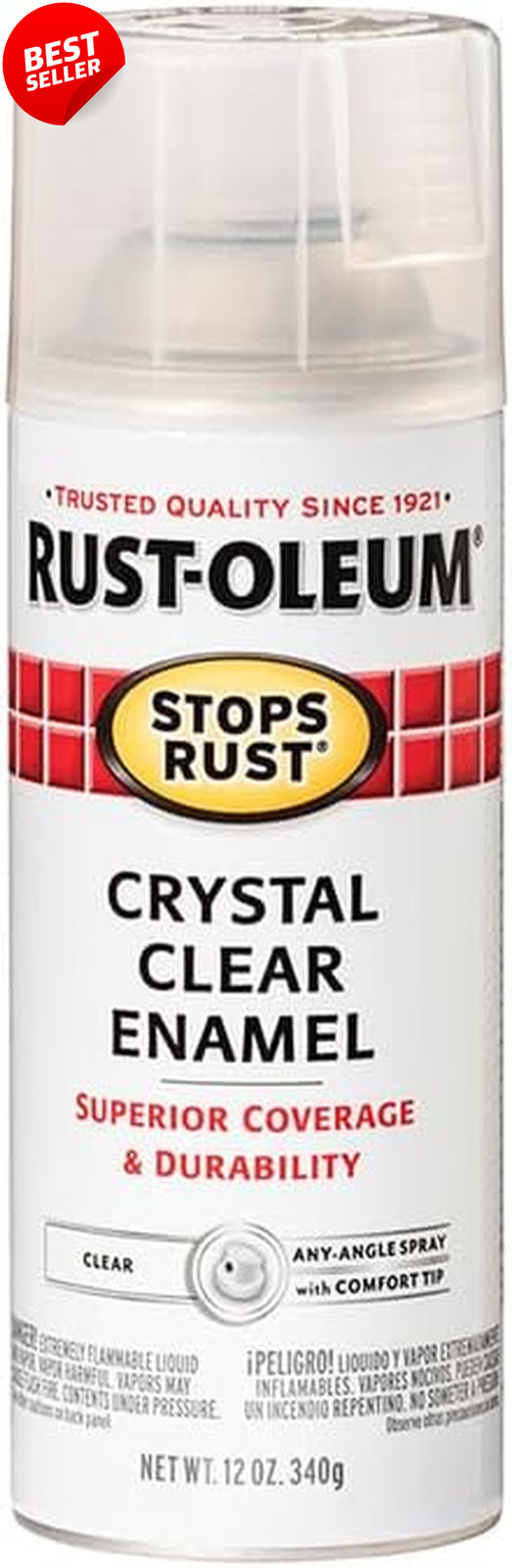 Stops Rust Spray Paint 12oz Gloss Crystal Clear 6 Pack Protective Finish – US