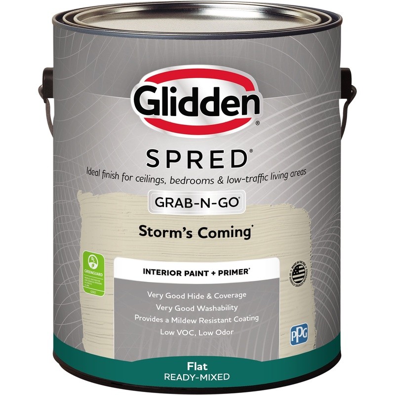 Interior Flat Paint W/ Primer Low Odor Washable Mildew Resistant Low VOC 1 Gal