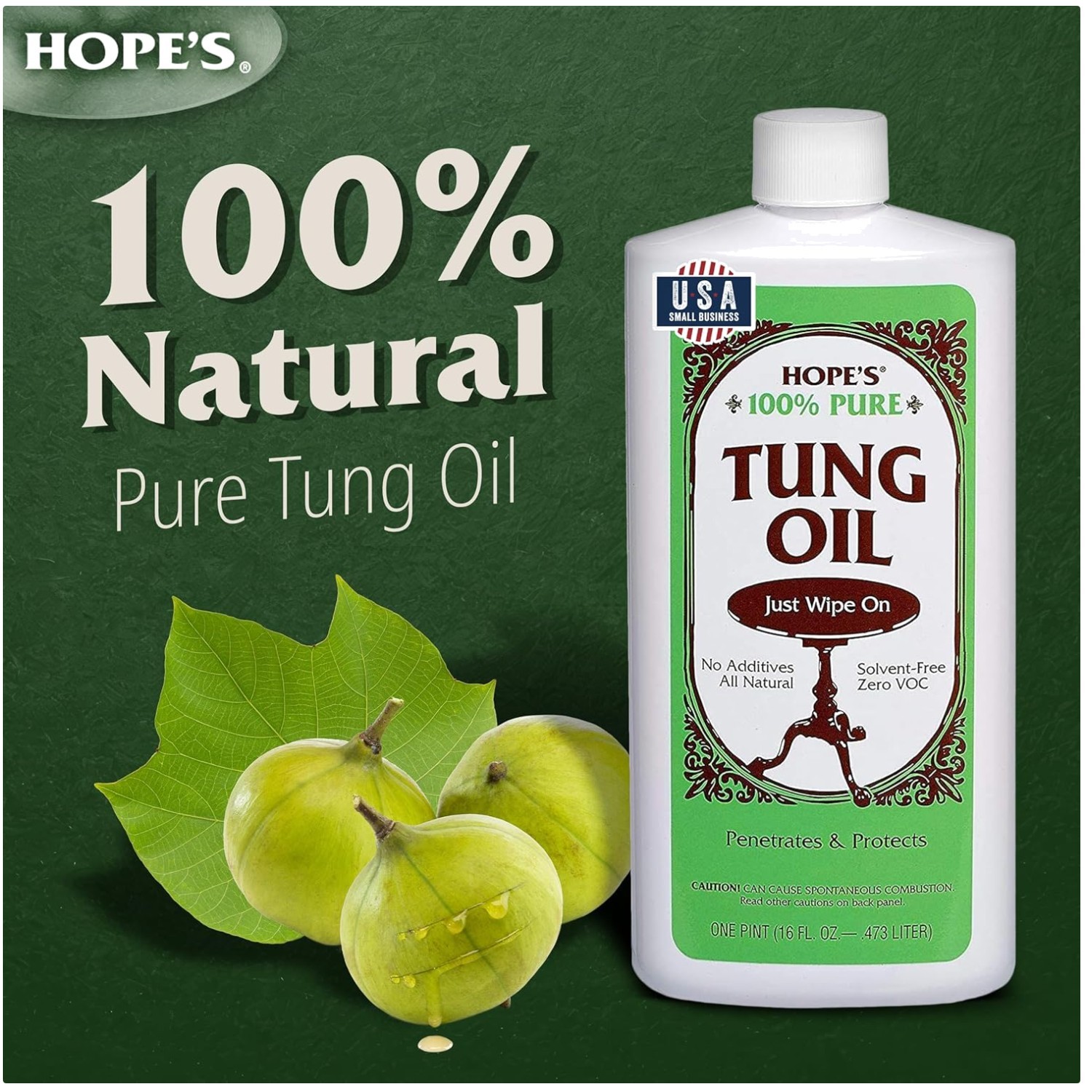 Ultimate Waterproof Wood Finish – 100% Pure Tung Oil