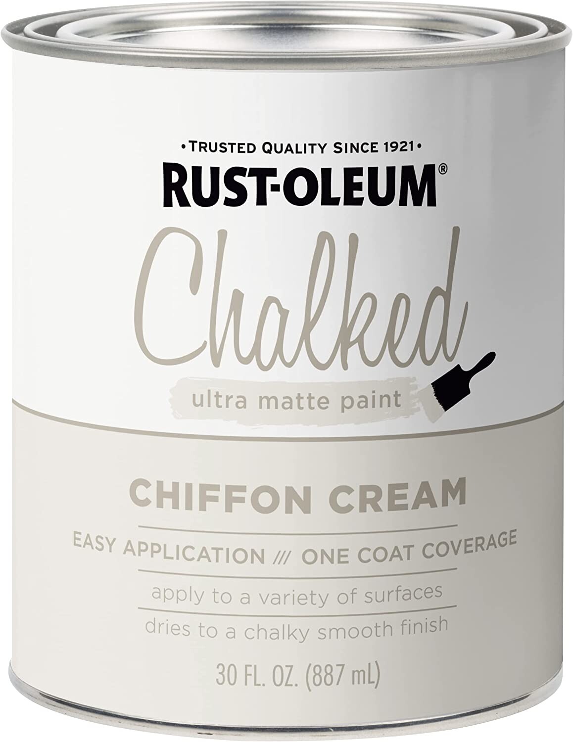 Rust-Oleum 329598 Ultra Matte Interior Chalked Paint 30oz, Chiffon Cream, 2 Pack