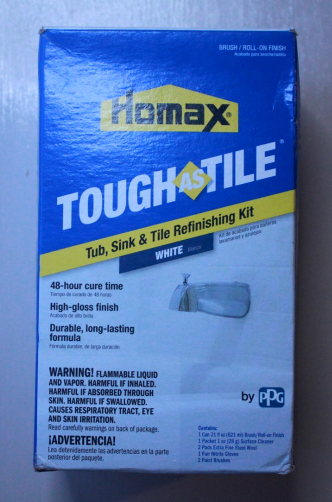 Homax 3152 Tough As Tile Tub Sink Tile Refinishing Kit 21 oz Paint/Rollon Finish