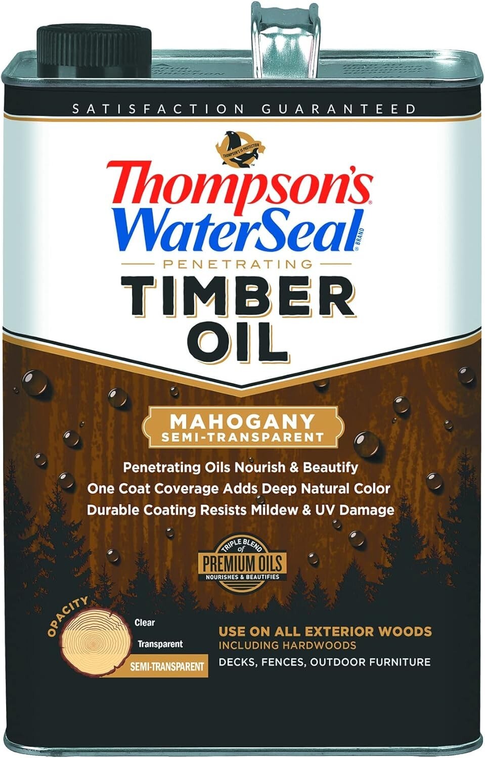 Thompson’s WaterSeal Timber Oil Semi Transparent Mahogany 1 gal TH.048851-16