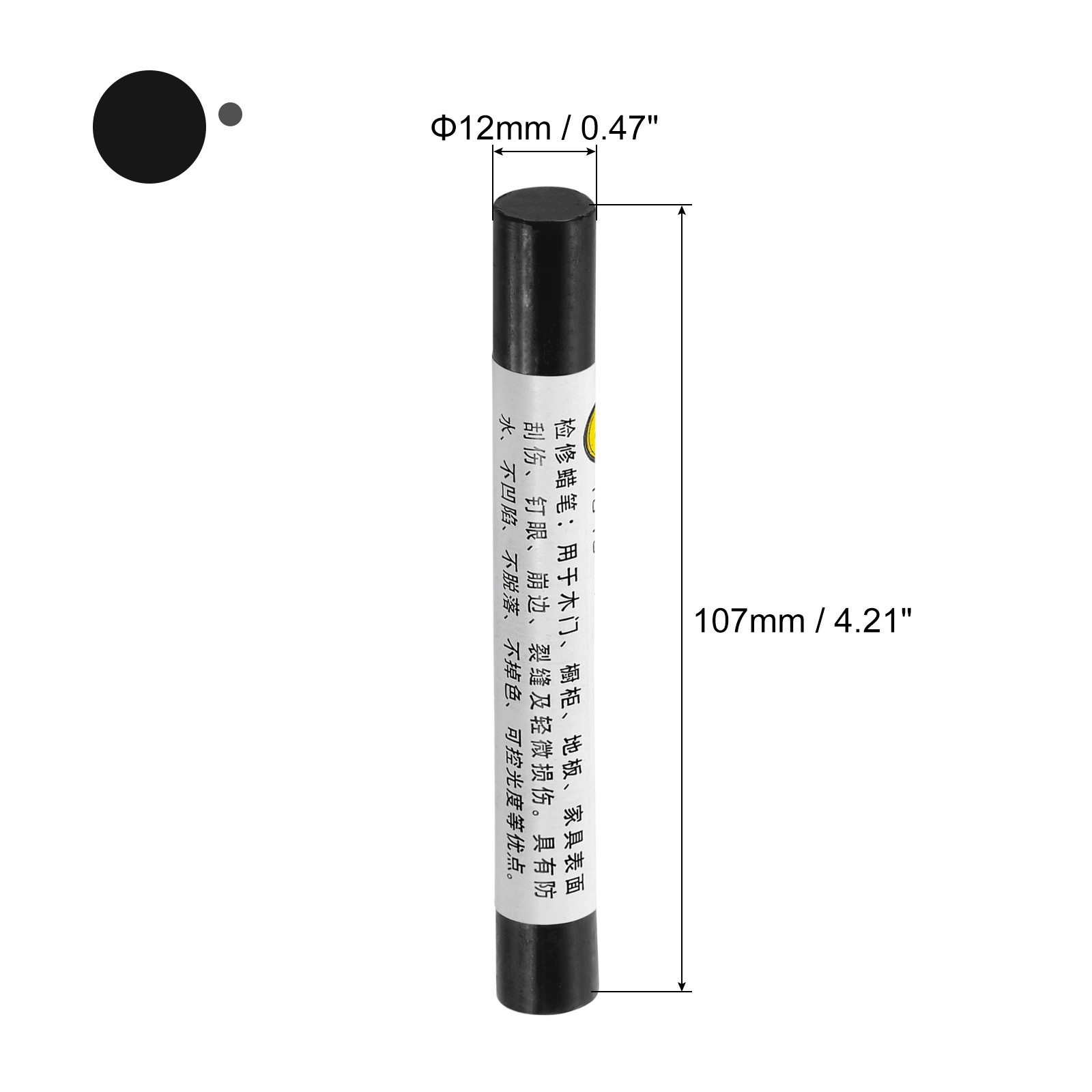 3Pcs Furniture Repair Crayons Wax Filler Stick Pen Marker Black