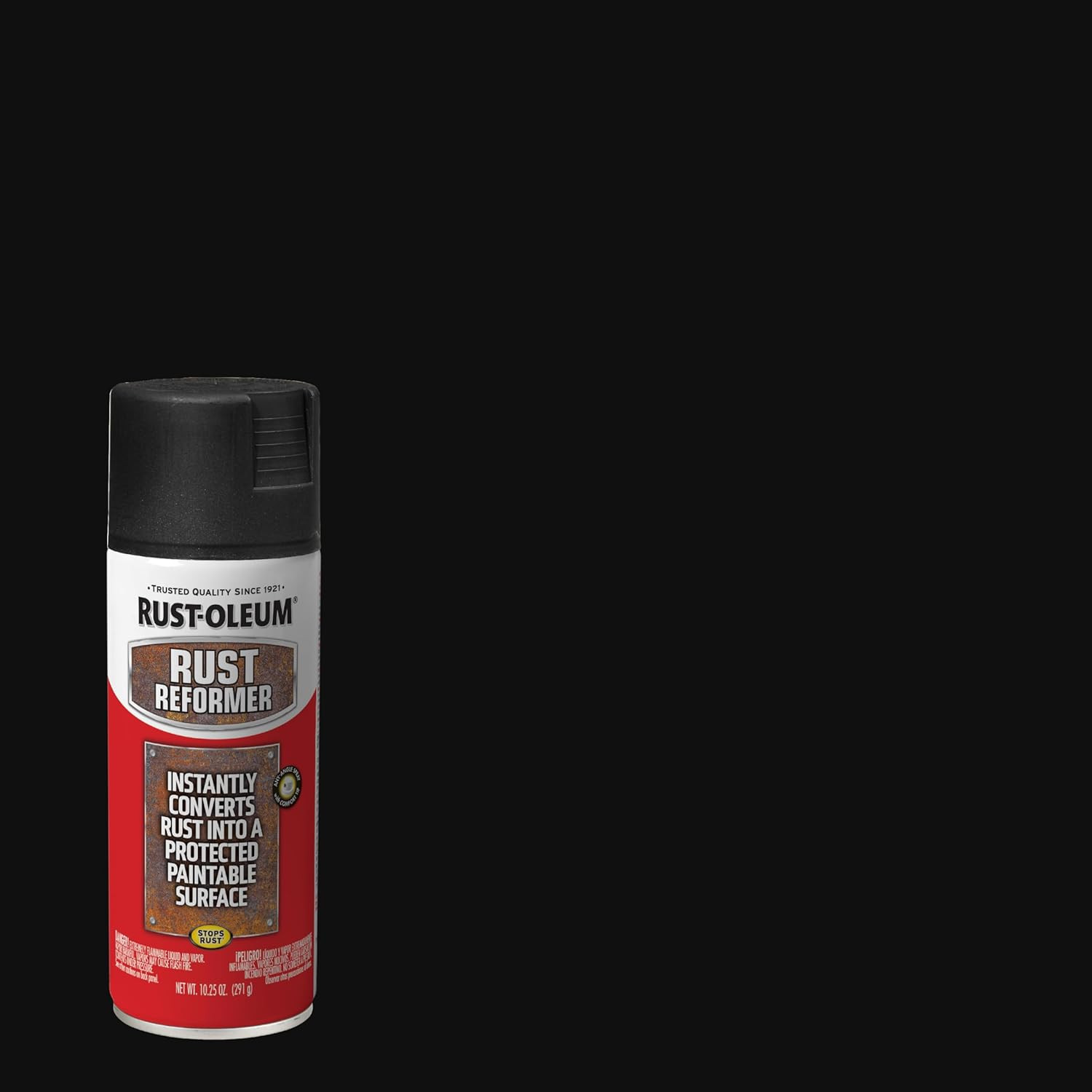 Rust-Oleum 248658 Stops Rust Reformer Spray Paint, 10.25 Oz, Matte Black