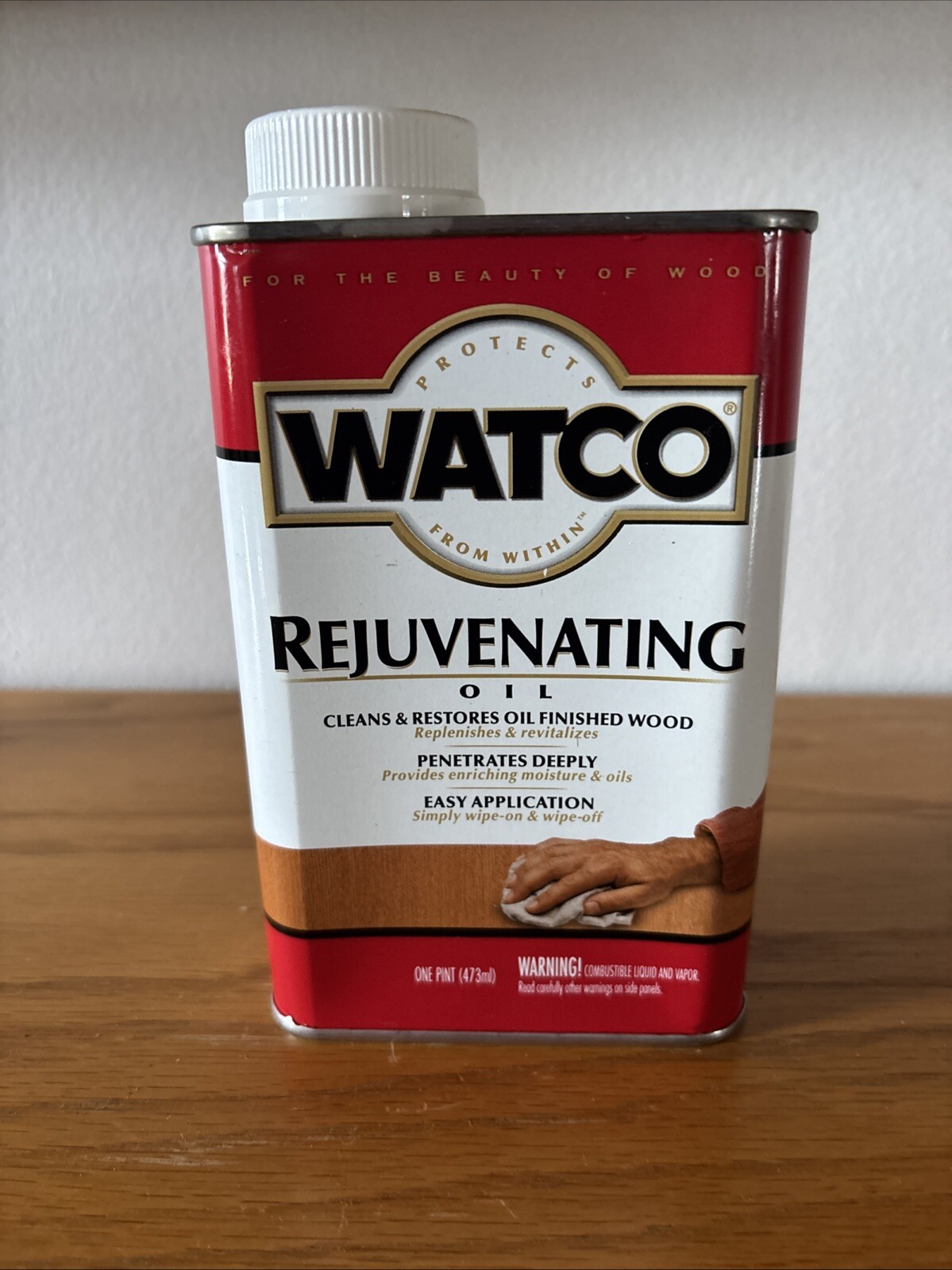 Watco 66051H Rejuvenating Wood Oil, Oil Finish Rejuvenator PINT Lot 2 Look PICT.