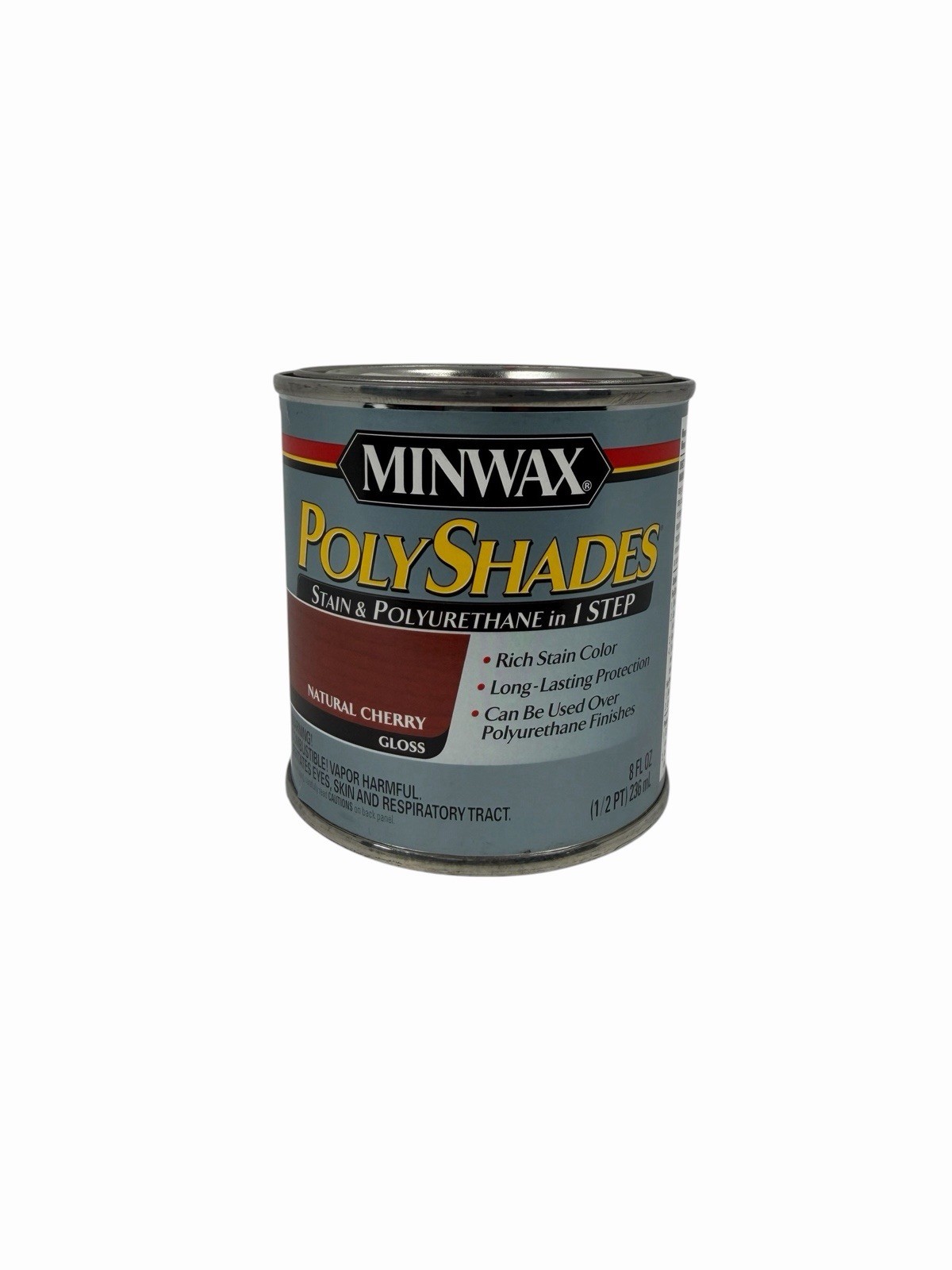Minwax PolyShades Stain & Polyurethane – Natural Cherry, Gloss – 8 Oz – 1/2 Pint