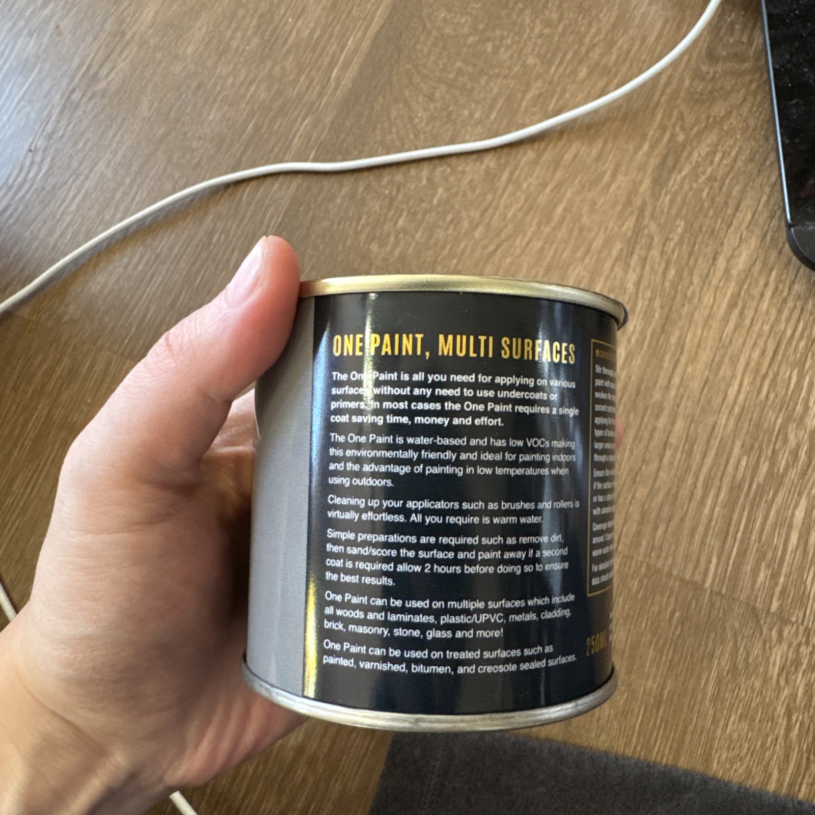 All-In-One Paint & Primer – Grey Satin, 8.5 Fl Oz/250ml | 1 Coat Formula | Ea…