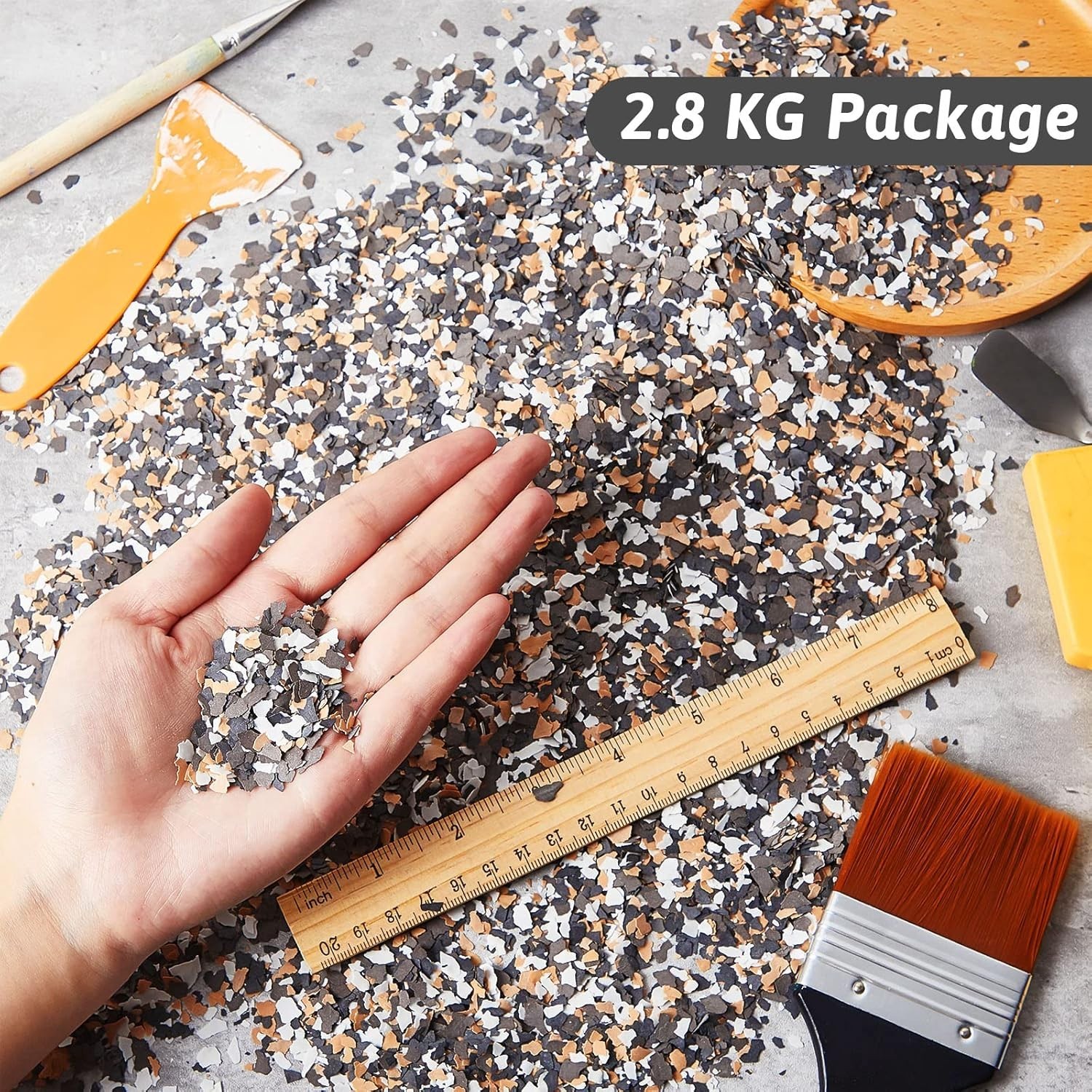 2.8kg Decorative Color Chips for Stylish Garage Floors & Walls – Gloss Finish