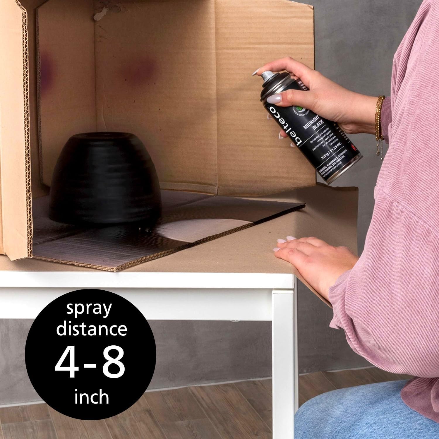 Water-Based Odorless Spray Paint 11.29 oz, Midnight Black Matte, Indoor/Outdo…