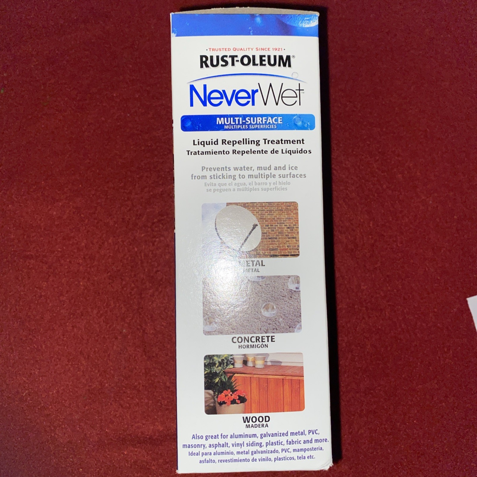 Rust-Oleum NeverWet Repelling Treatment 18 oz. Base & Top Coat Frosted Clear