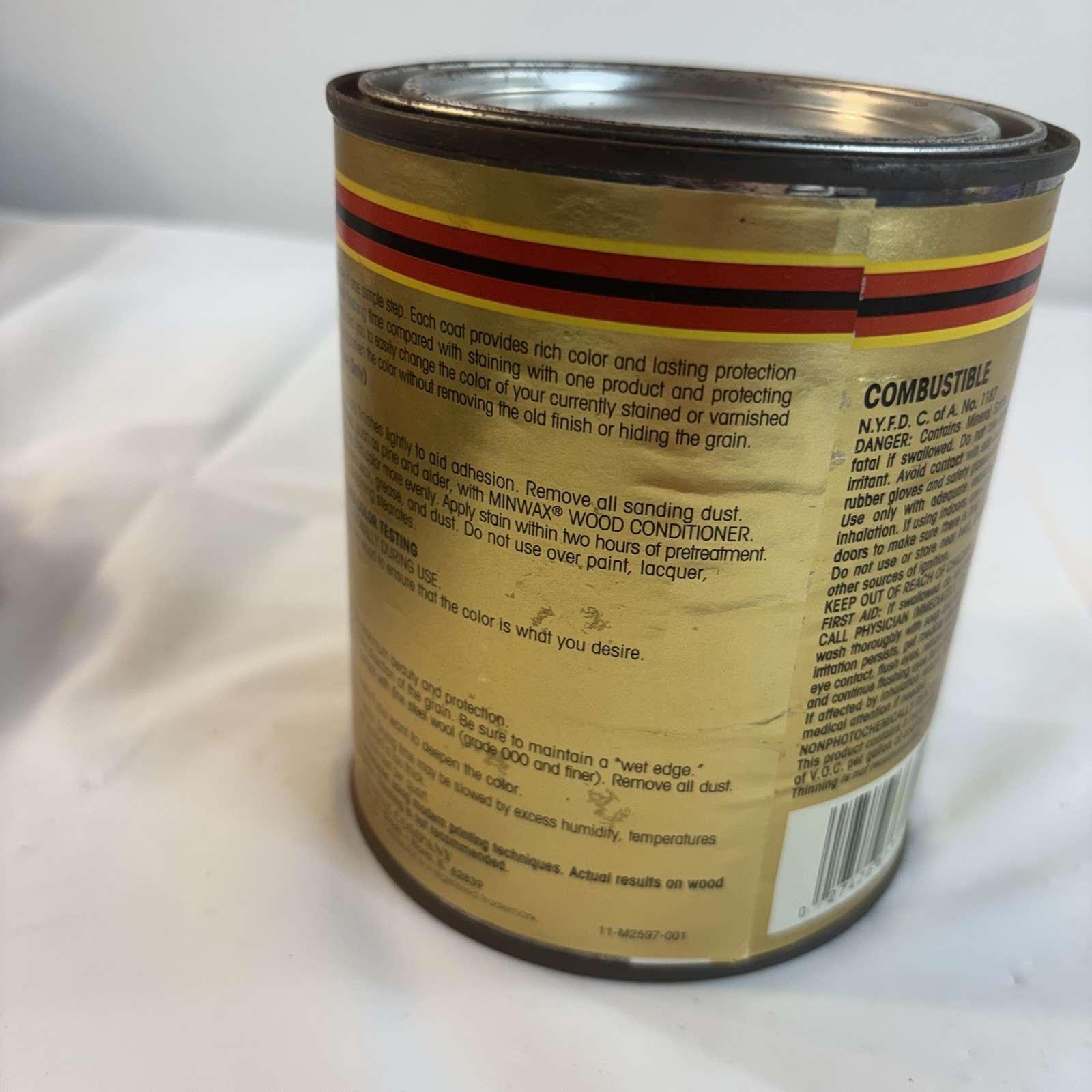 Minwax Polyshades Wood Stains, Satin Honey Pine 1 qt. 310 Made In The USA Vtg.