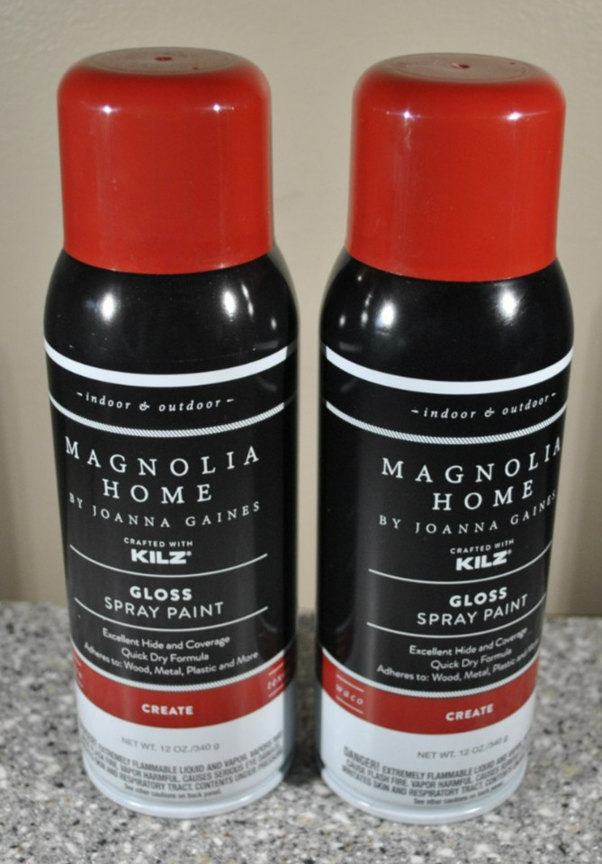 2 Cans Kilz Magnolia Home by Joanna Gaines Gloss Spray Paint 12 oz Color: Create