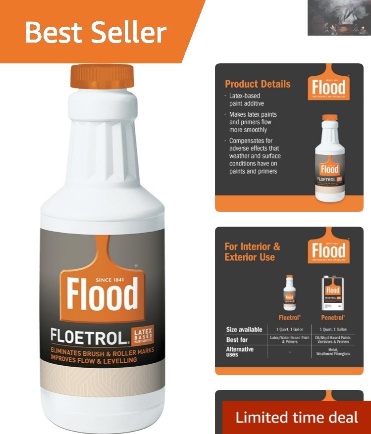 Floetrol 1 Quart Clear Latex Paint Additive for Perfect Finish & Performance