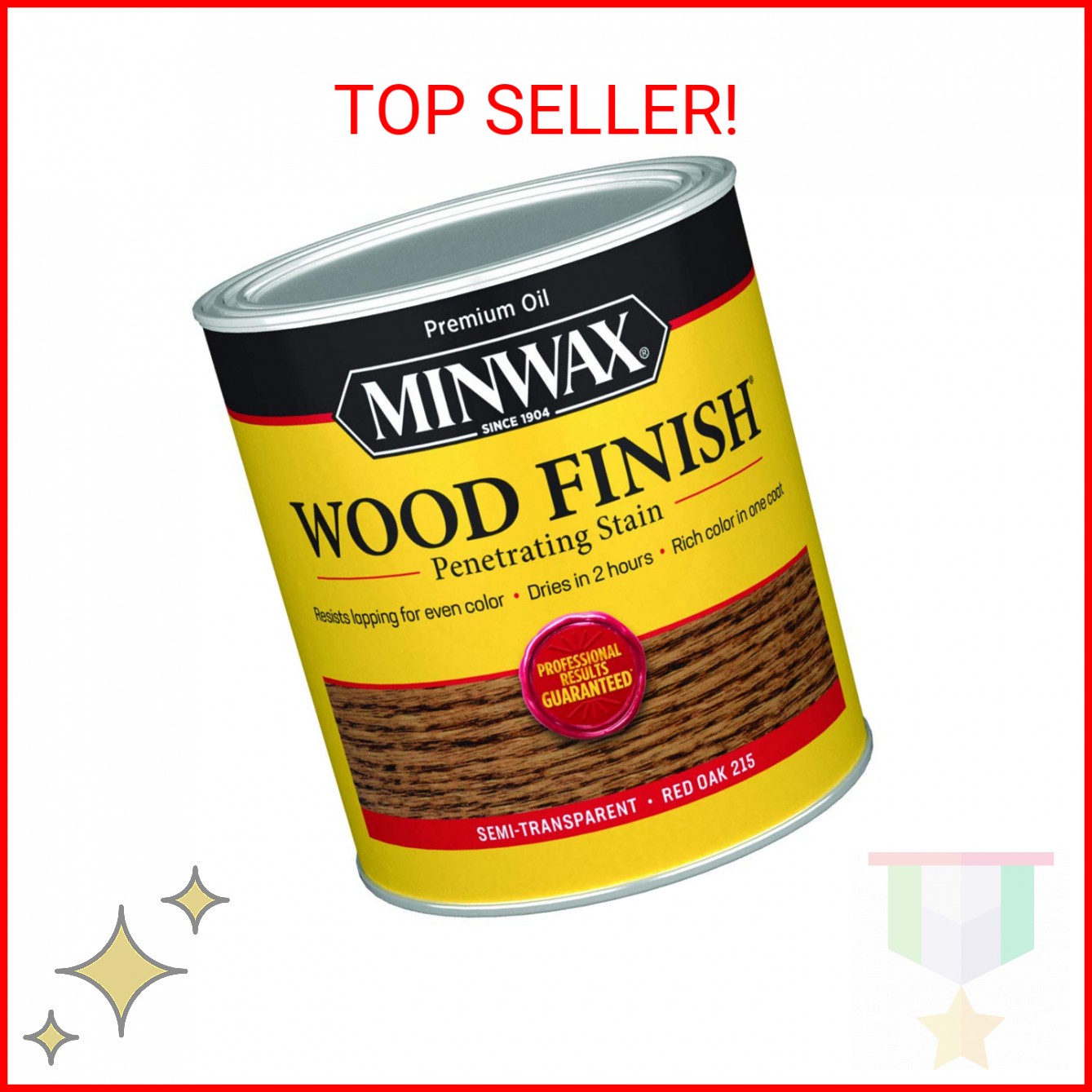 Minwax 70040444 Wood Finish, Red Oak, 1 Quart