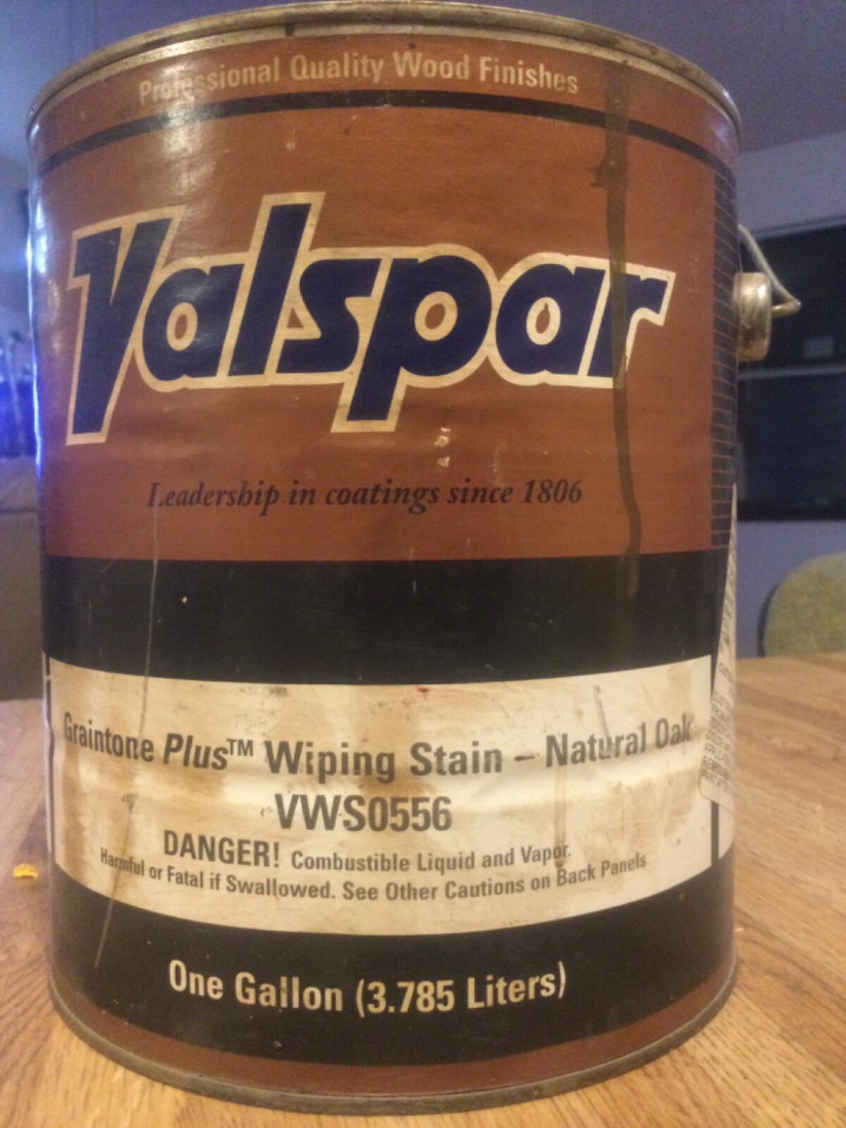 Valspar Graintone Plus Wiping Stain Natural Oak 1 Gallon