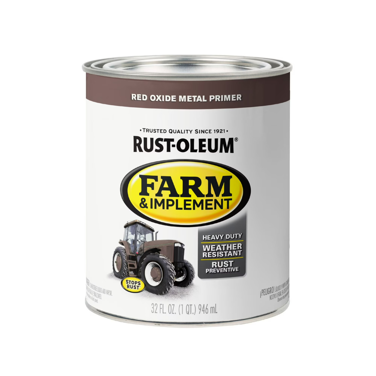 2 Pack Red Oxide Metal, Rust-Oleum Flat Specialty Farm and Implement Primer 1 Qt