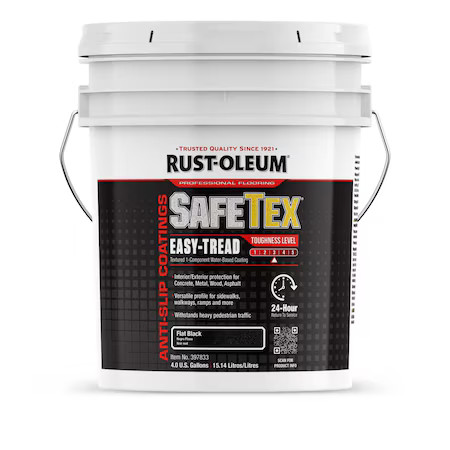 Rust-Oleum 397833 Epoxy Coating, Black, 4 Gal, Pail
